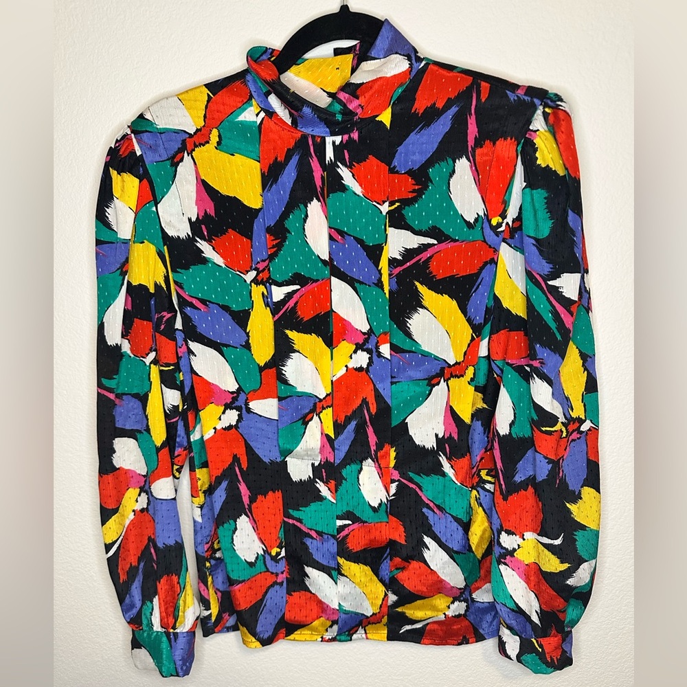 Michelle Stuart - Vintage - Blouse - Multi-colored - Size 6